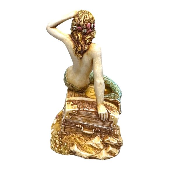 Morvena Mermaid Treasure Chest Trinket Box Tales Of Gramarye 4” Harmony Kingdom - Picture 11 of 12